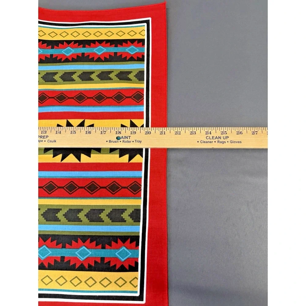 Hav-a-Hank Southwest Aztec Theme Bandana Red Made in USA Pack of 3